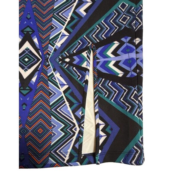 Bisou‎ Bisou Skirt Women's Large Mixed Geo Pencil Midi Stretch Comfort-465 - Picture 2 of 8